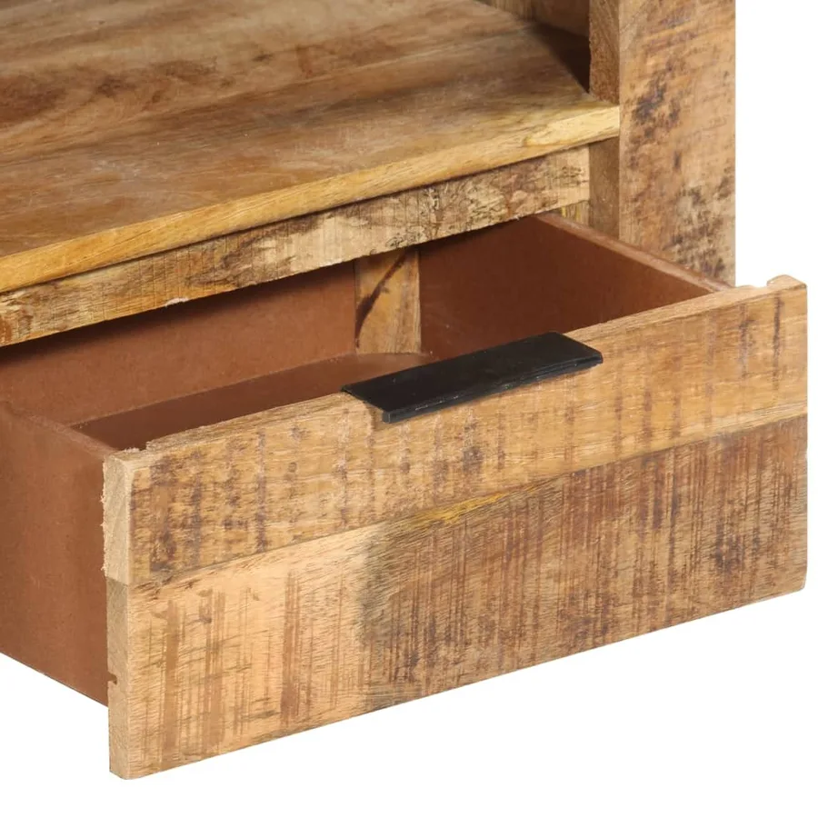 Meuble TV 110x30x40 cm Bois de manguier brut - 5