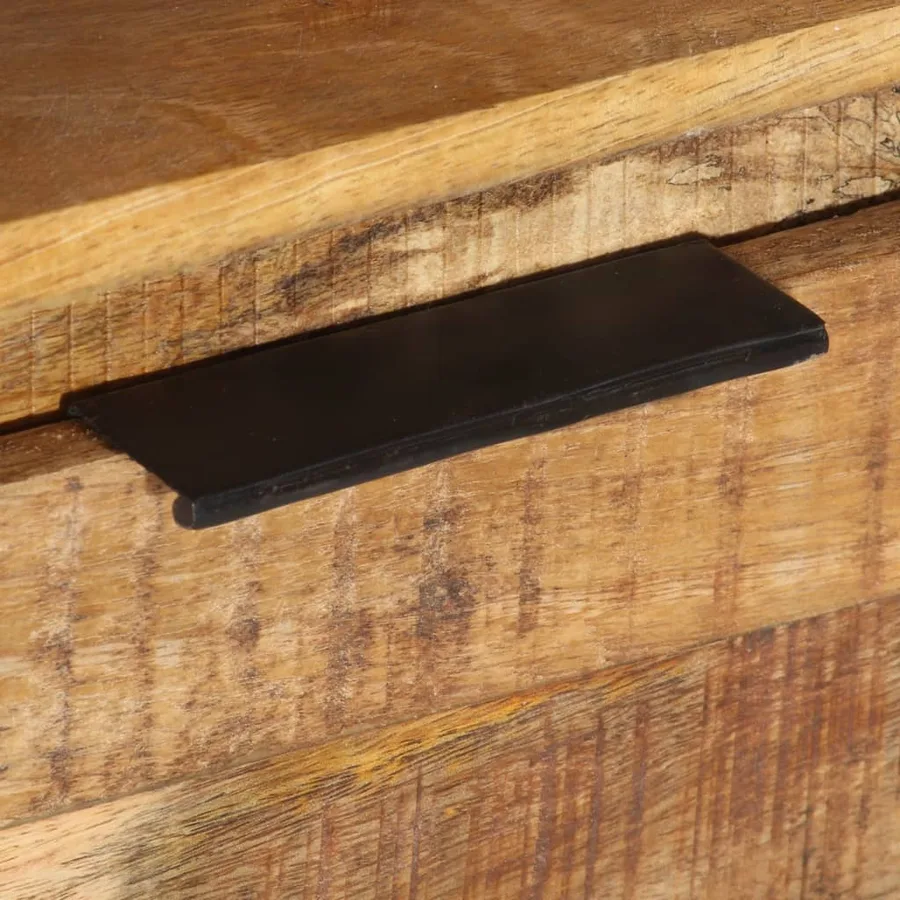 Meuble TV 110x30x40 cm Bois de manguier brut - 7