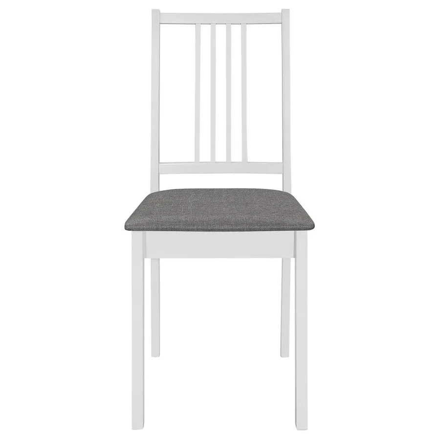 Chaises à manger avec coussins lot de 6 blanc bois solide - 3