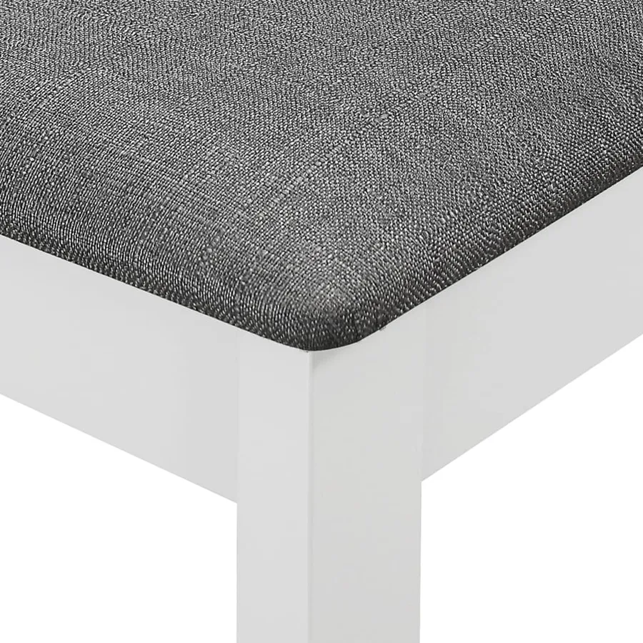 Chaises à manger avec coussins lot de 6 blanc bois solide - 6