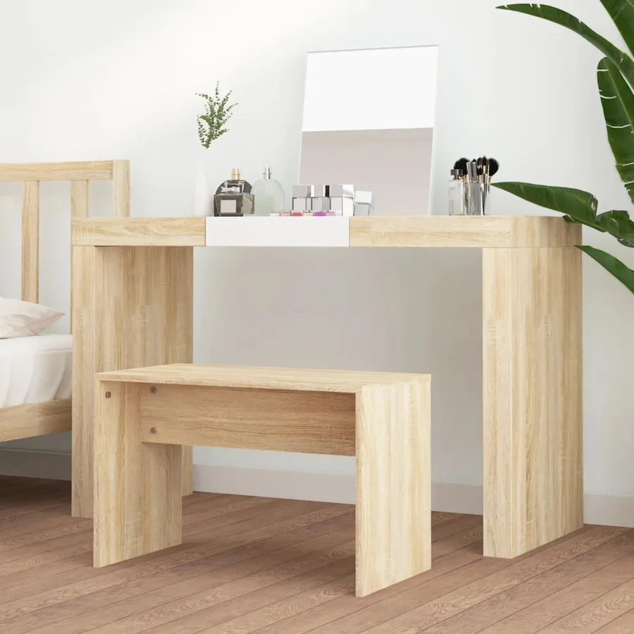 Tabouret de toilette Chêne sonoma 70x35x45 cm Bois d'ingénierie - 3