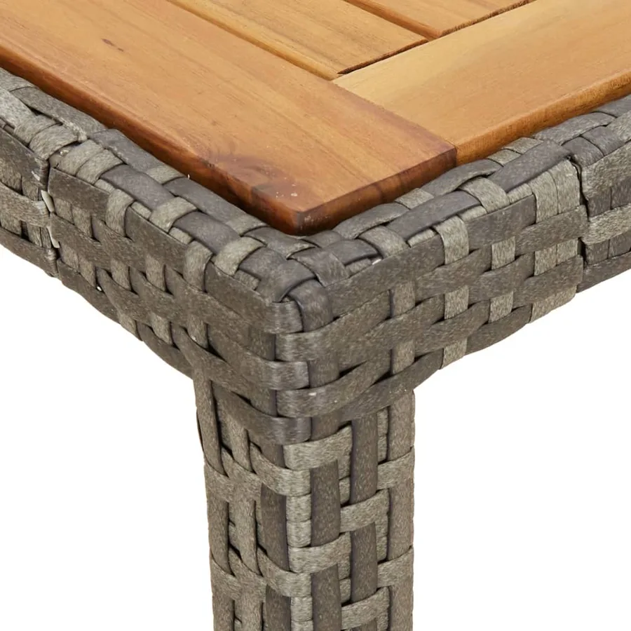 Ensemble à manger de jardin 3 pcs coussins gris résine tressée - 8