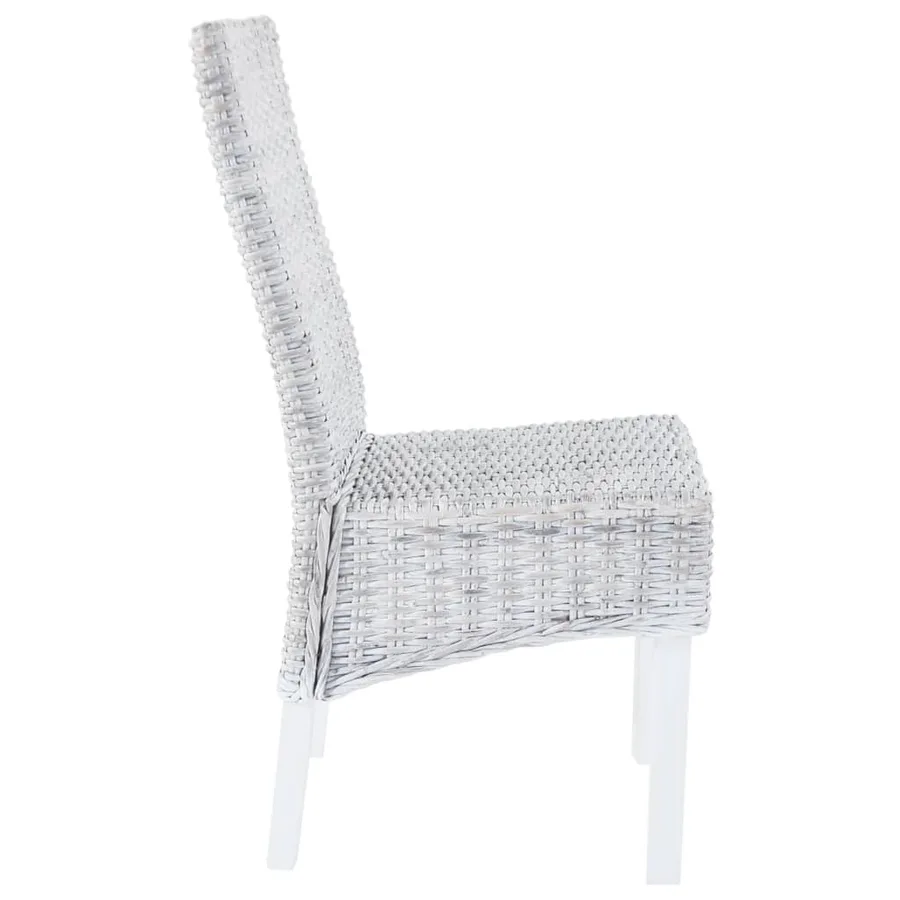 Chaise à manger lot de 6 rotin Kubu et bois de manguier - 4