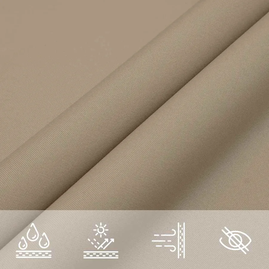 Voile de parasol tissu oxford rectangulaire 3x6 m taupe - 8