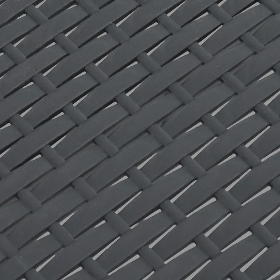 Table de jardin Anthracite 58x58x41 cm PP Rotin - 4