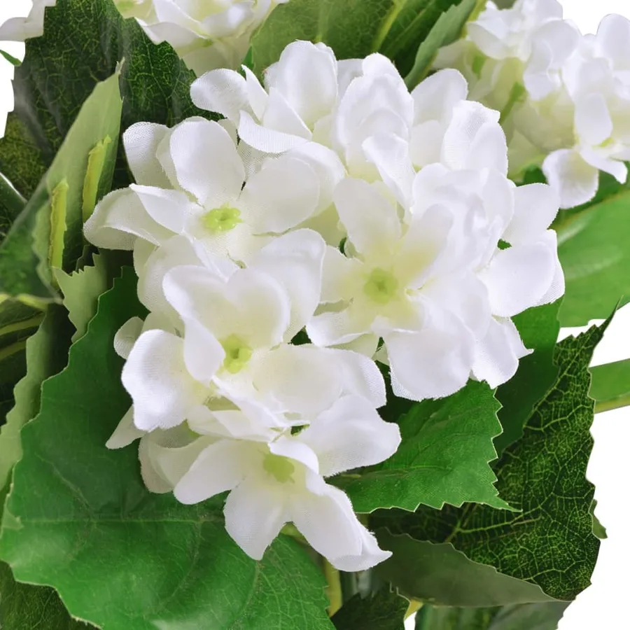 Plante hortensia artificielle avec pot 60 cm Blanc - 2
