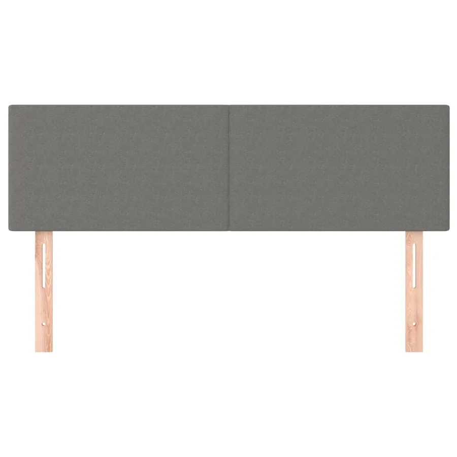Têtes de lit 2 pcs Gris foncé 72x5x78/88 cm Tissu - 3