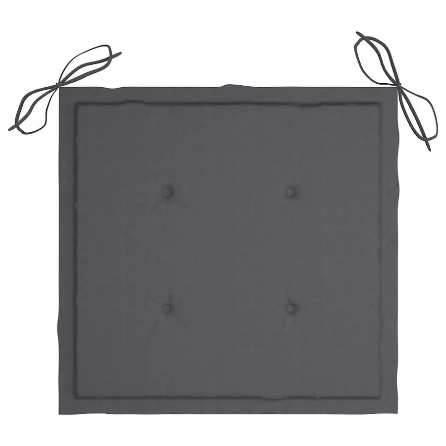 Chaises de jardin avec table à thé et coussins Acacia solide - 10