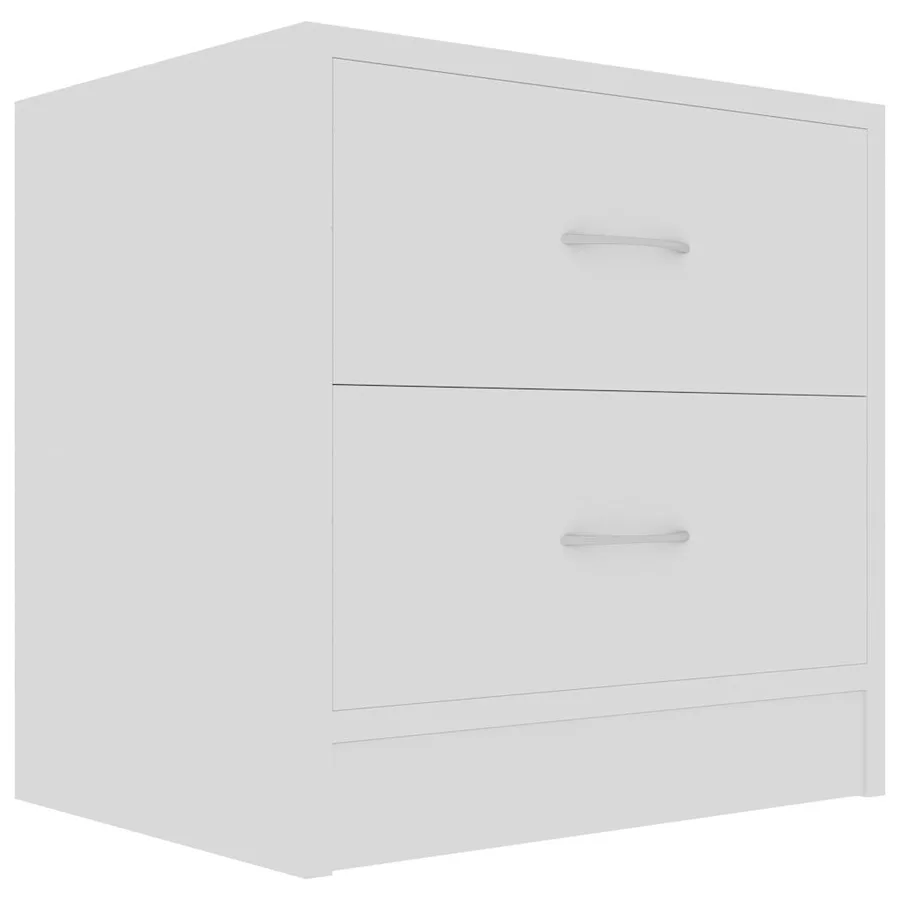 Tables de chevet 2 pcs Blanc 40x30x40 cm Bois d'ingénierie - 3