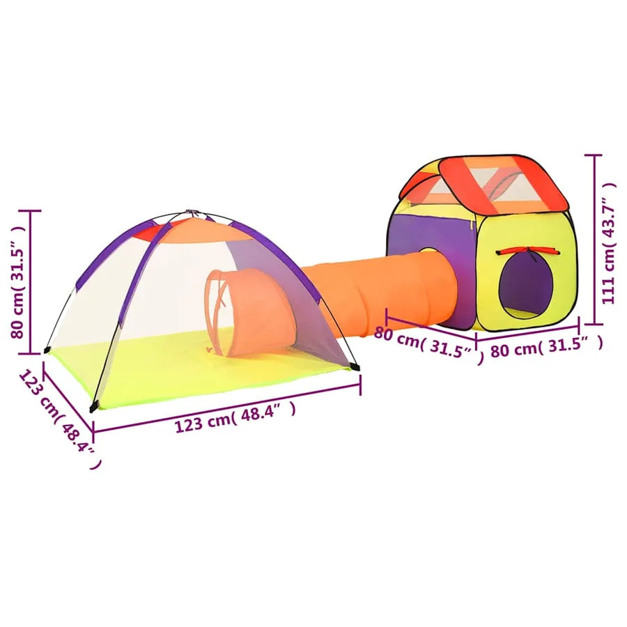 Tente de jeu pour enfants Multicolore 338x123x111 cm - 8