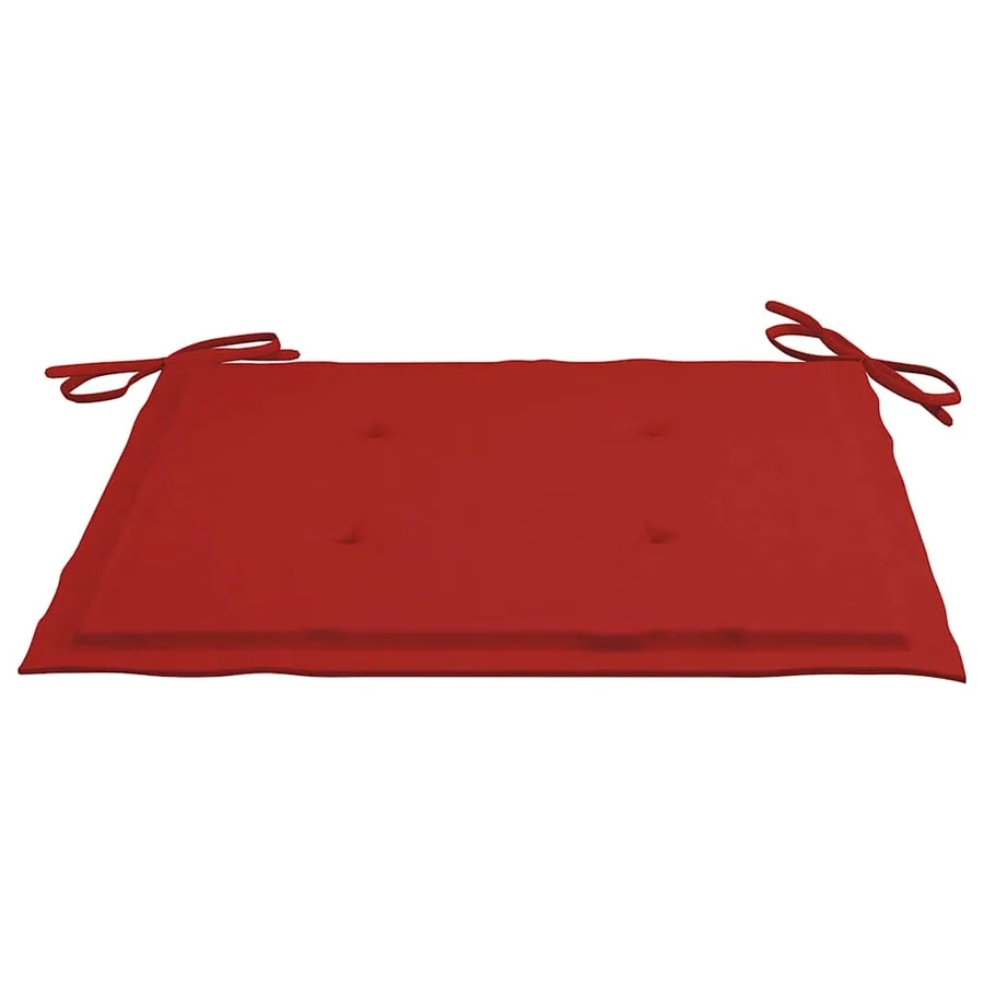 Chaises de jardin empilables avec coussins lot de 4 Teck solide - 11