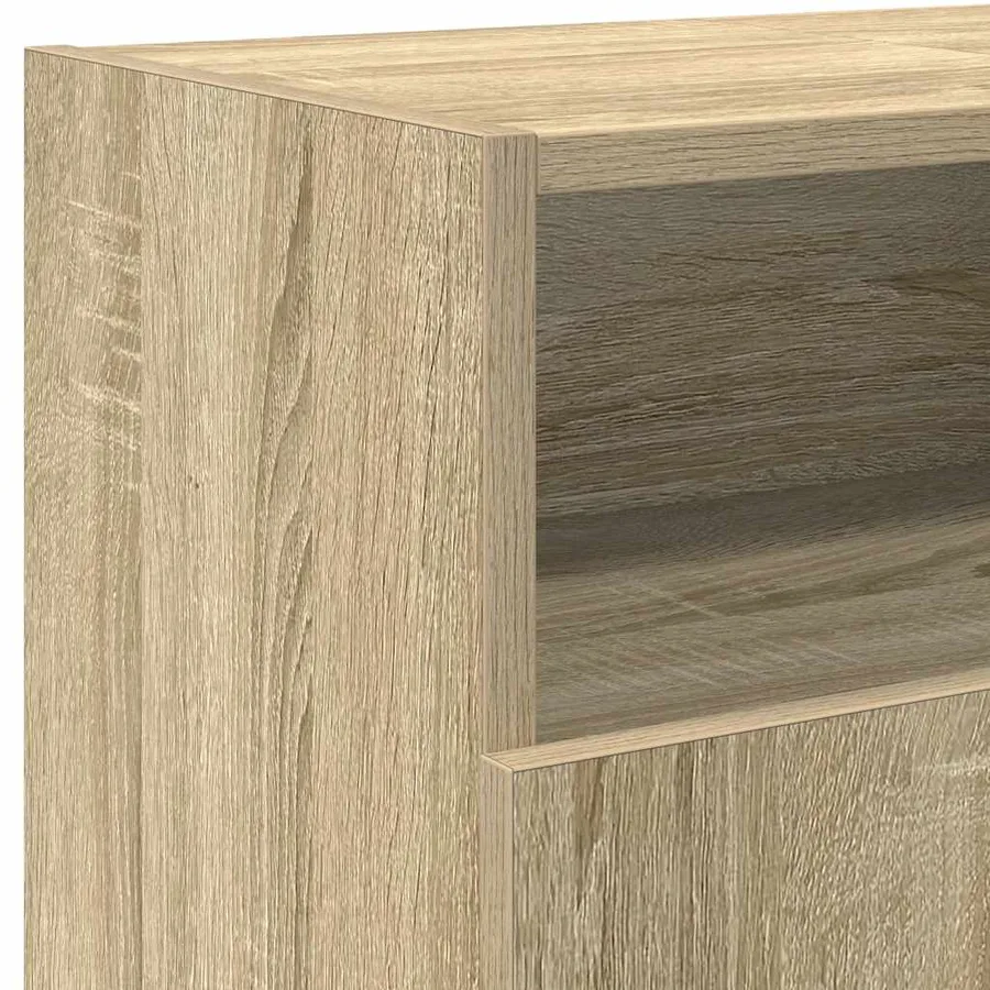 Meuble TV avec lumières LED chêne sonoma 120x30x50 cm - 11