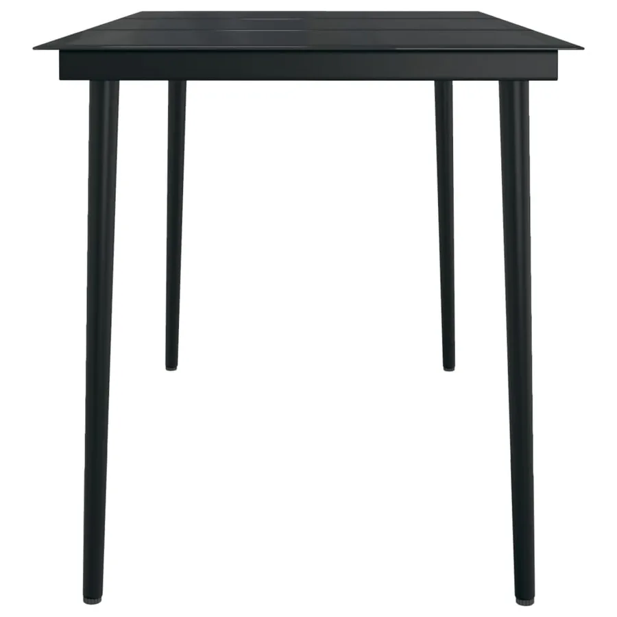 Ensemble à manger de jardin 5 pcs Noir - 5