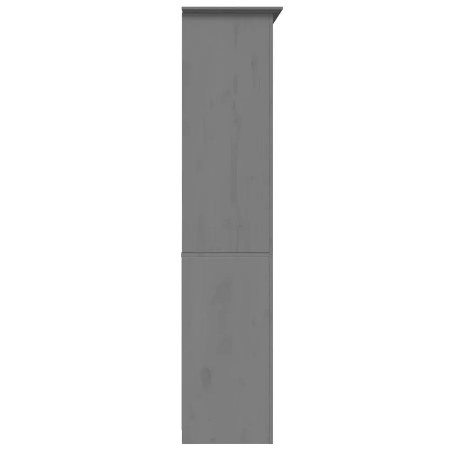 Bibliothèque BODO gris 82x40x173 cm bois de pin massif - 5