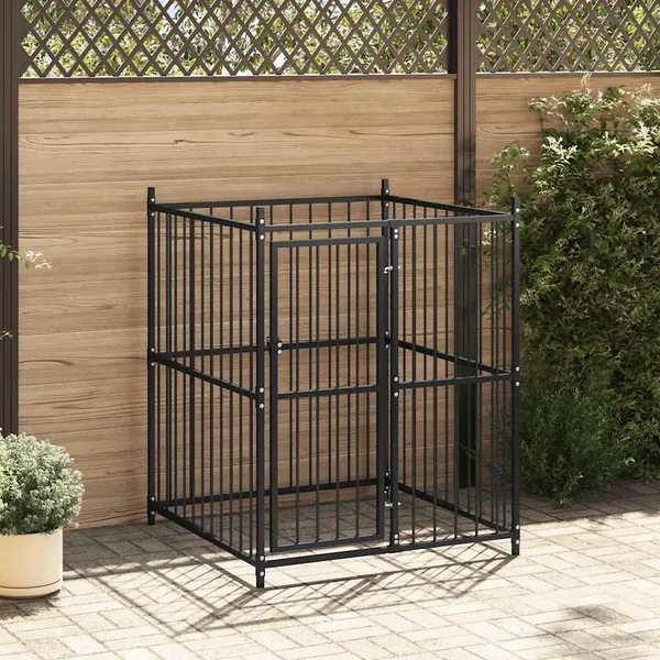 Chenil extérieur pour chiens 120 x 120 x 150 cm