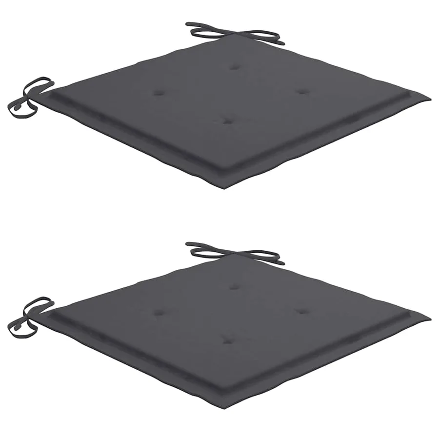 Chaise à bascule avec coussin anthracite Bois de teck solide - 5