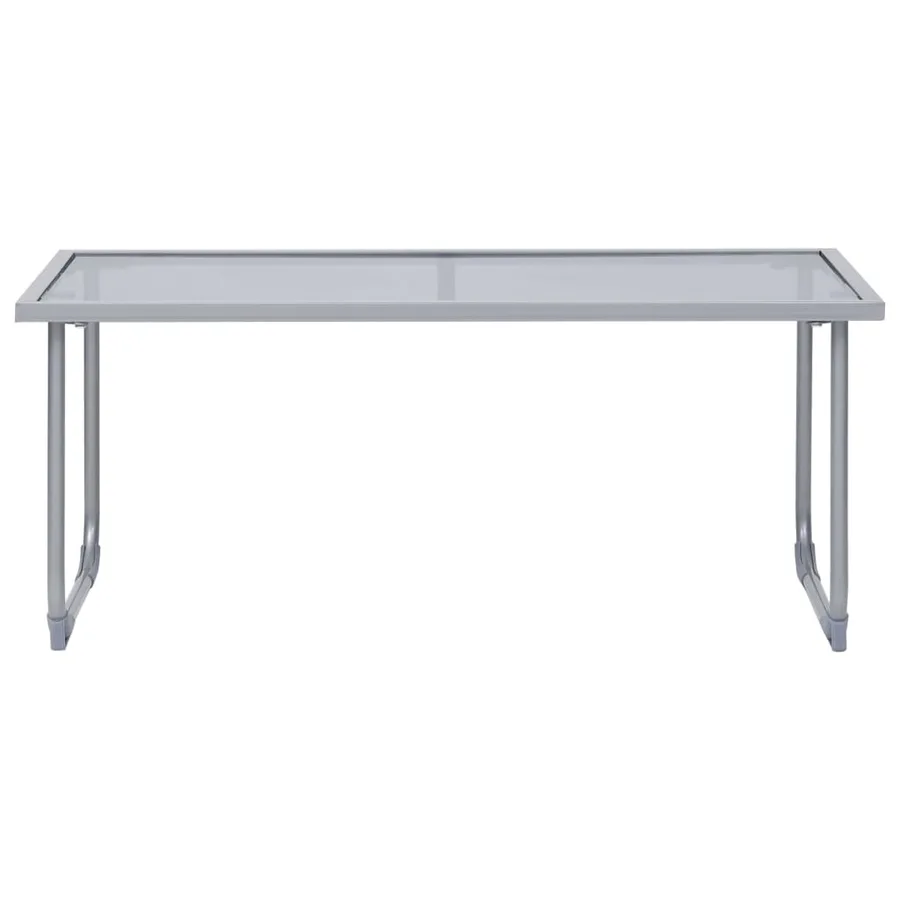 Salon de jardin 4 pcs Tissu et acier Gris - 11
