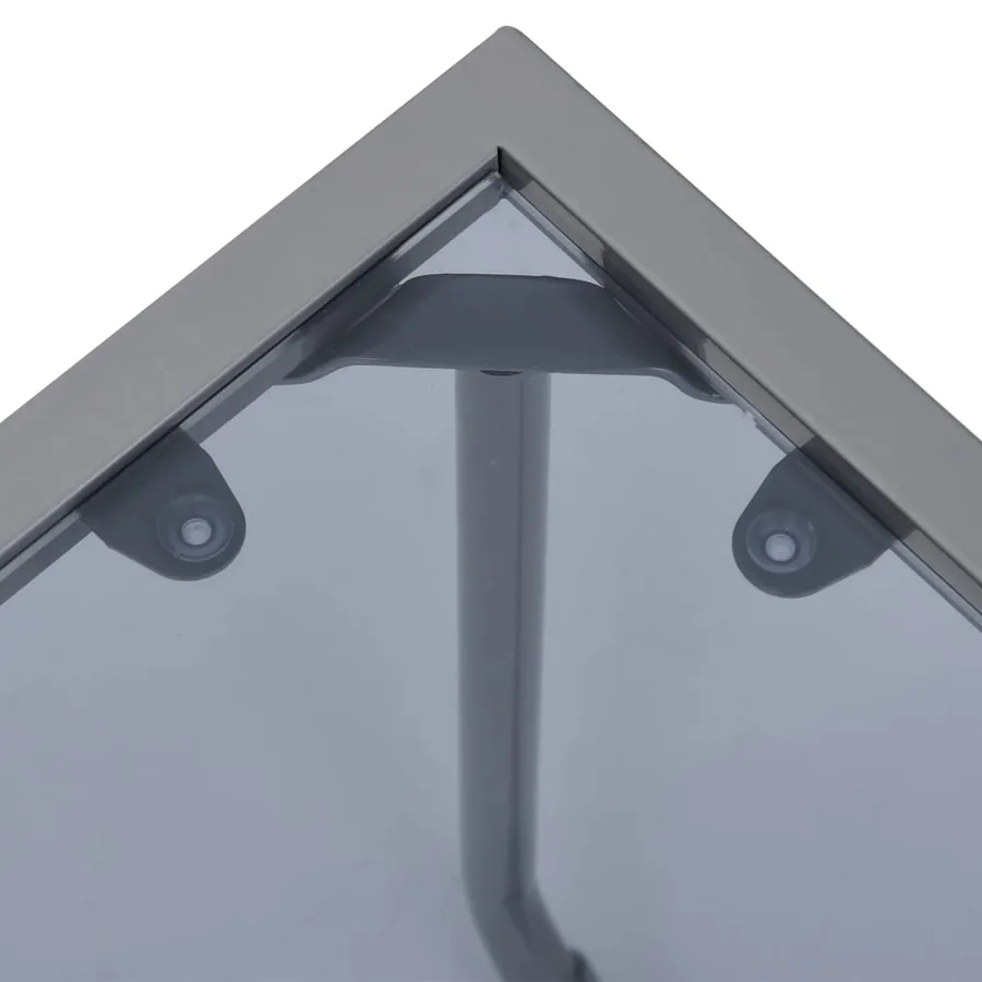 Salon de jardin 4 pcs Tissu et acier Gris - 13