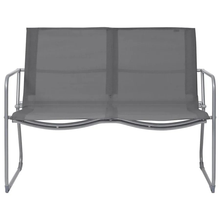 Salon de jardin 4 pcs Tissu et acier Gris - 2