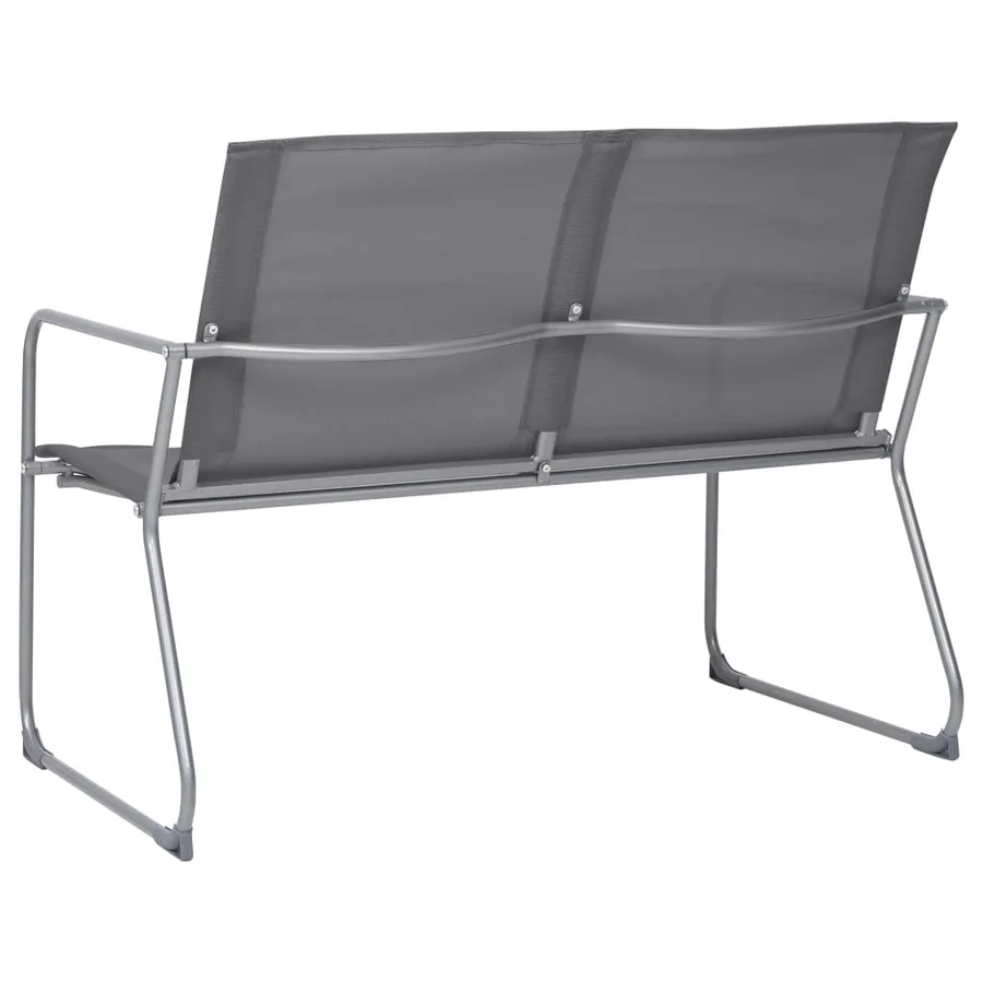 Salon de jardin 4 pcs Tissu et acier Gris - 4
