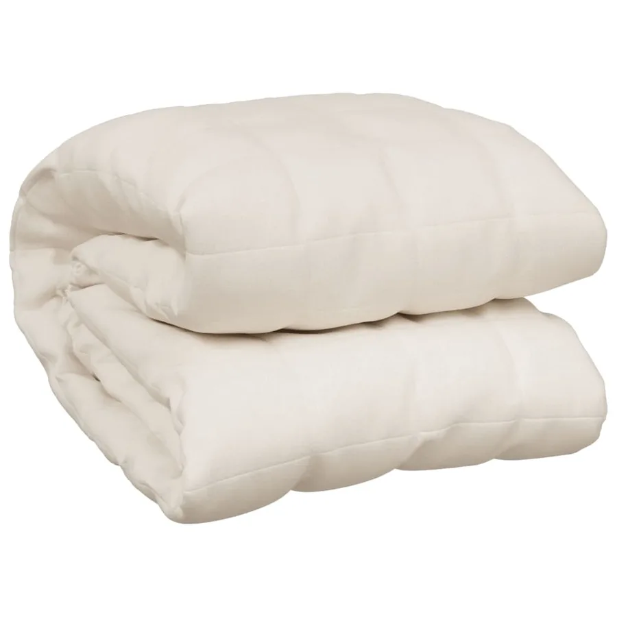 Couverture lestée Crème clair 122x183 cm 5 kg Tissu - 2