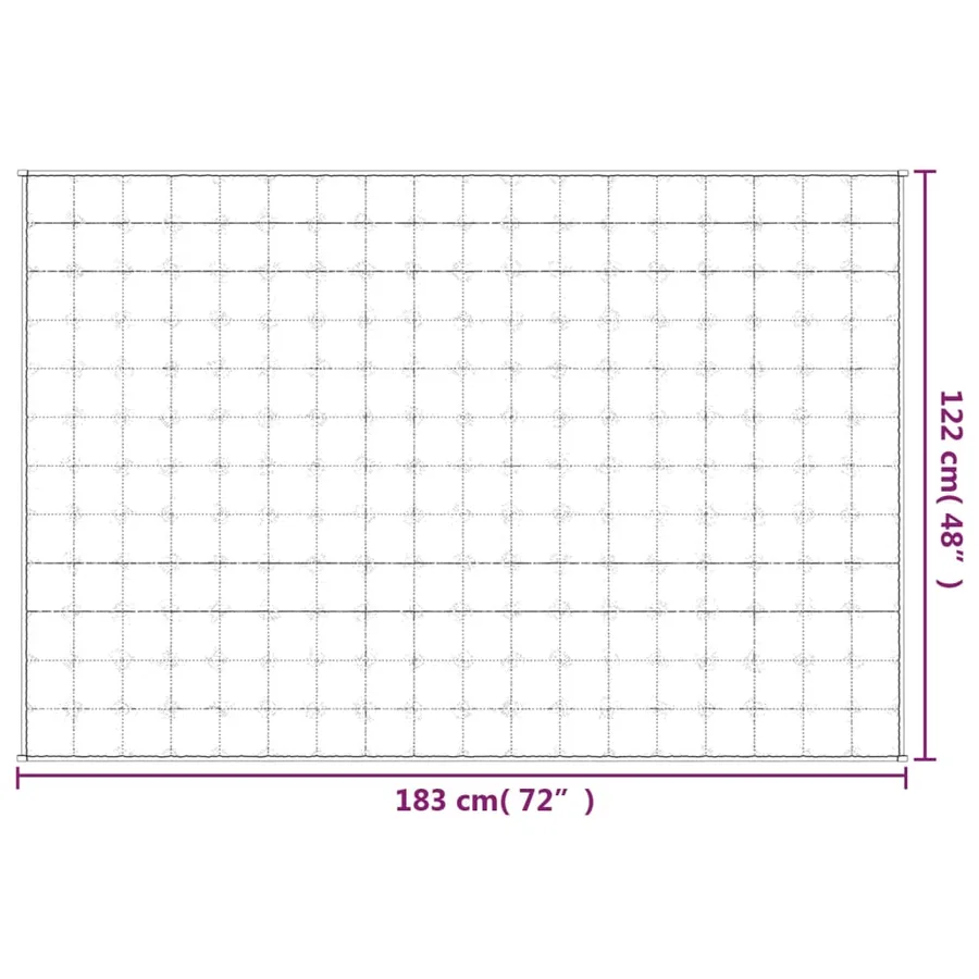 Couverture lestée Crème clair 122x183 cm 5 kg Tissu - 6