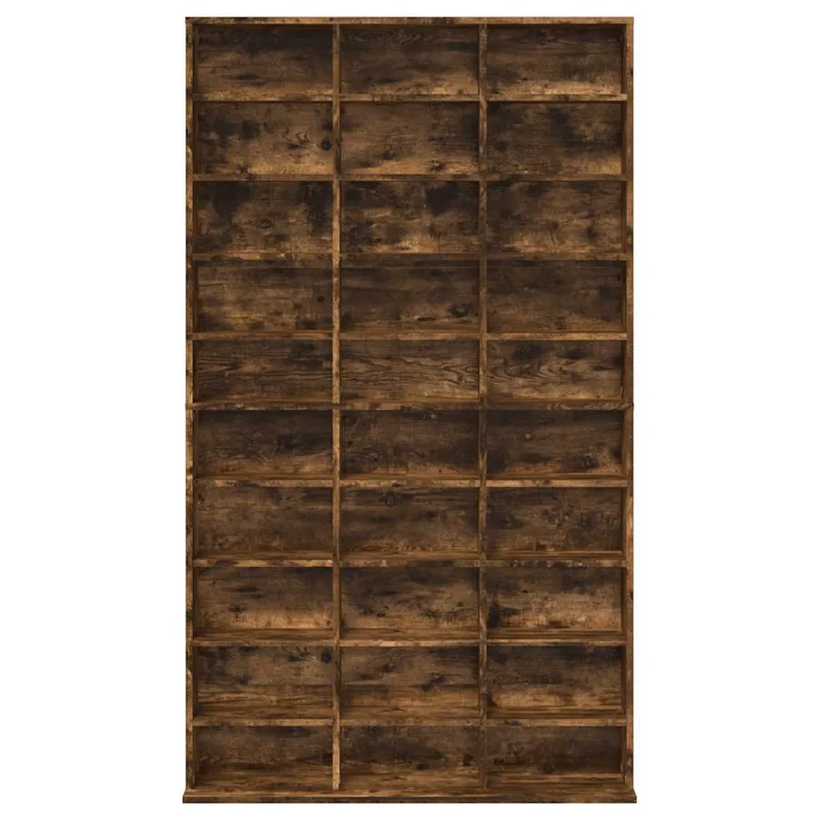 Armoire à CD Chêne fumé 102x23x177,5 cm Bois d'ingénierie - 4