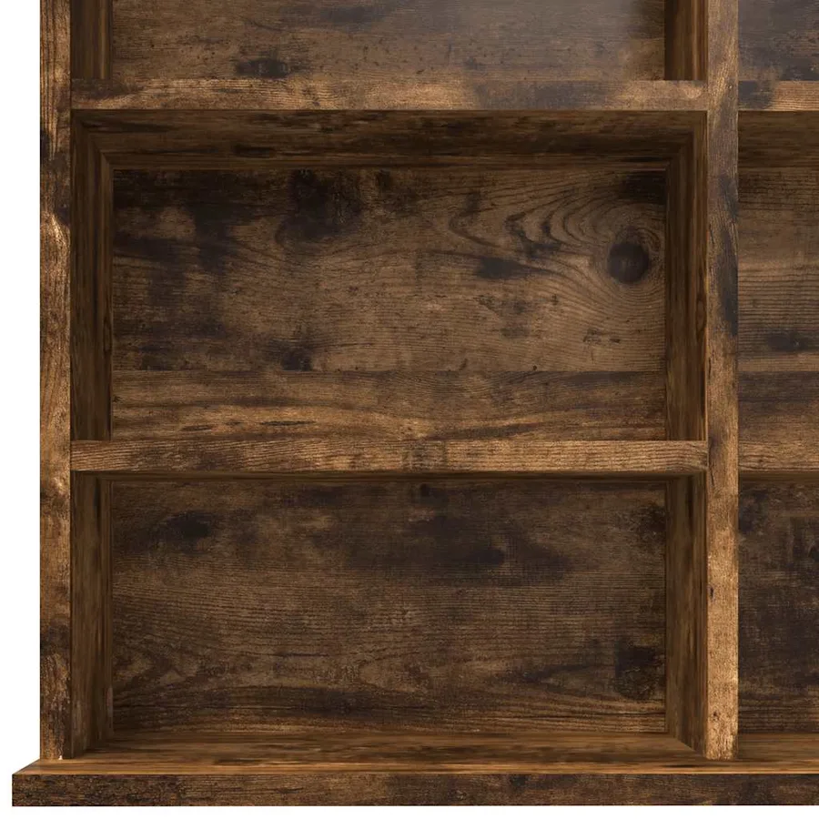 Armoire à CD Chêne fumé 102x23x177,5 cm Bois d'ingénierie - 8