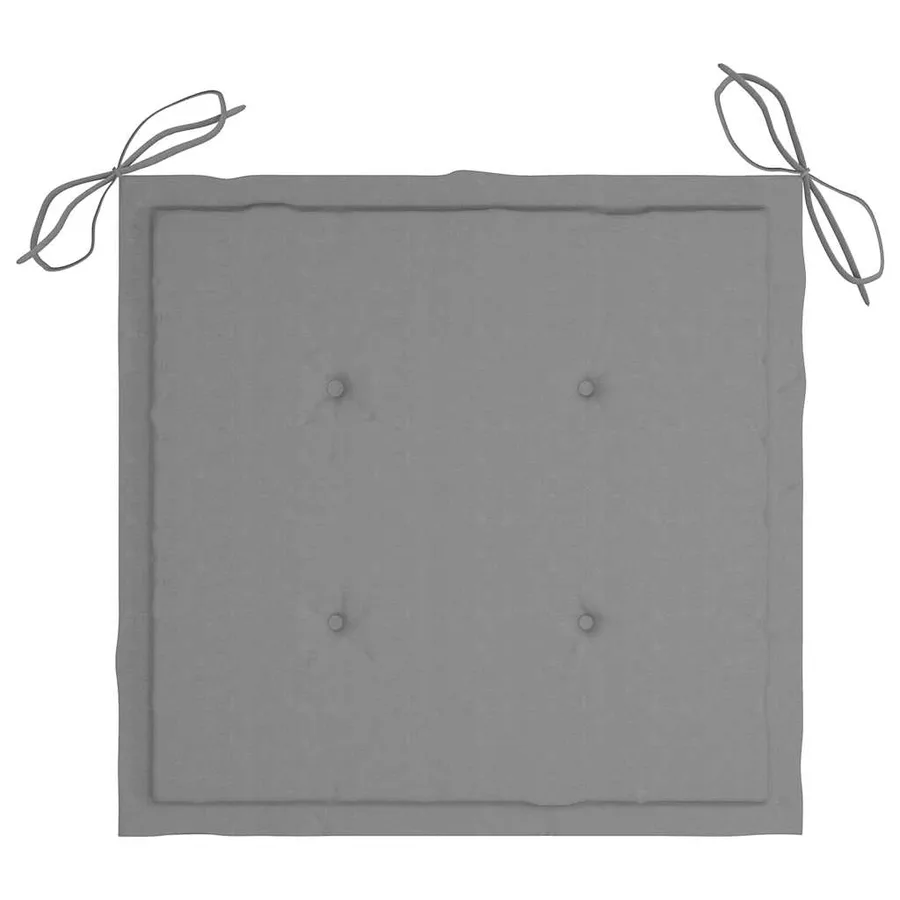 Chaises de jardin empilables avec coussins lot de 4 Teck solide - 22