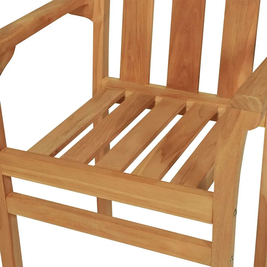 Ensemble à manger de jardin 5 pcs Bois de teck massif - 12