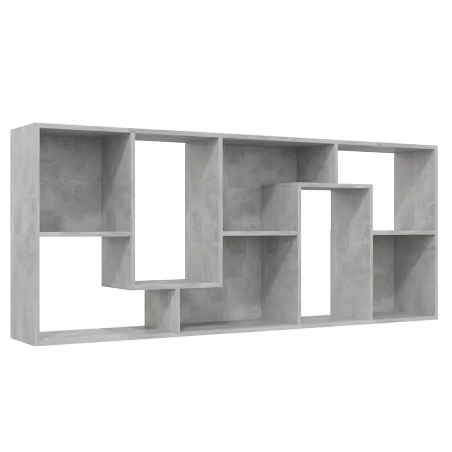 Bibliothèque Gris béton 67x24x161 cm Bois d'ingénierie - 6