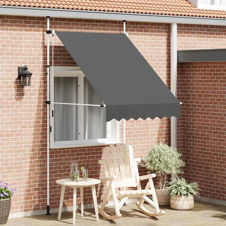 Auvent manuel rétractable 150 cm Anthracite