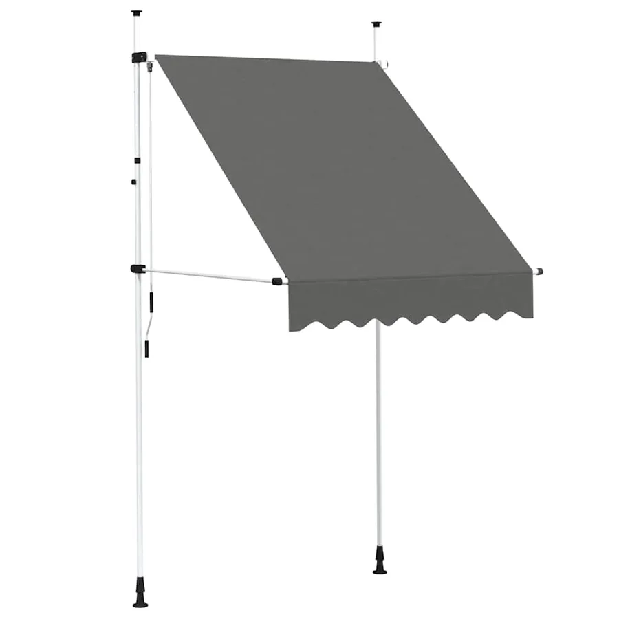Auvent manuel rétractable 150 cm Anthracite - 2