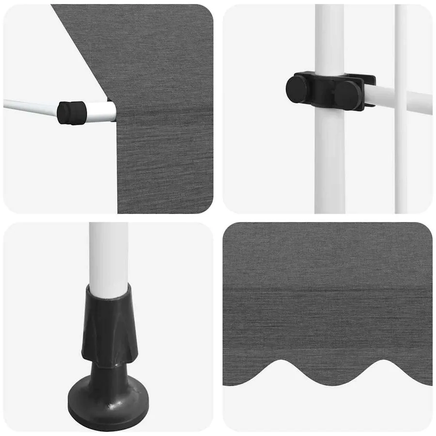 Auvent manuel rétractable 150 cm Anthracite - 7