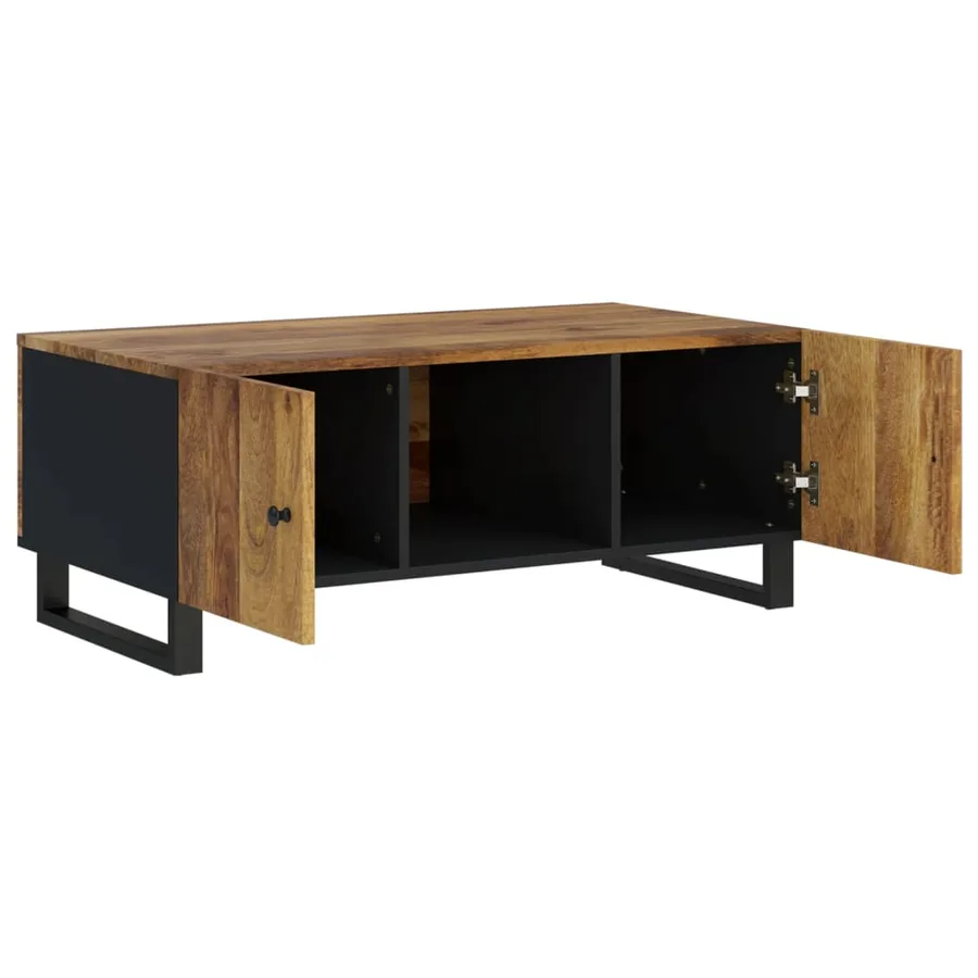 Table basse 100x54x40cm bois de manguier solide et d'ingénierie - 9