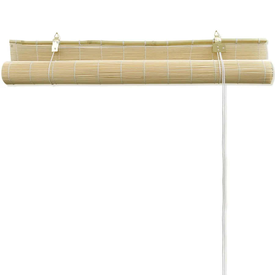 Store roulant en bambou 100 x 220 cm Naturel - 4