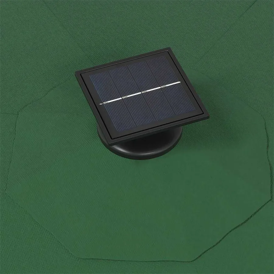 Parasol mural de jardin avec LED 300 cm vert - 6