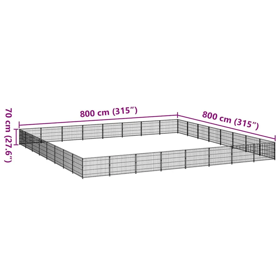 Chenil Argenté 64 m² Acier - 7