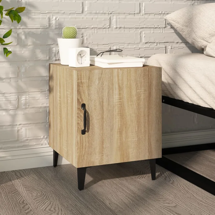 Tables de chevet 2 pcs Chêne Sonoma Bois d'ingénierie - 9
