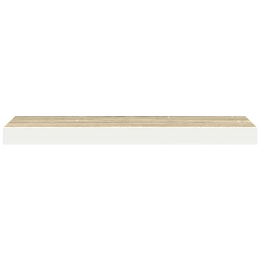 Étagère flottante murale chêne et blanc 120x23,5x3,8 cm MDF - 6