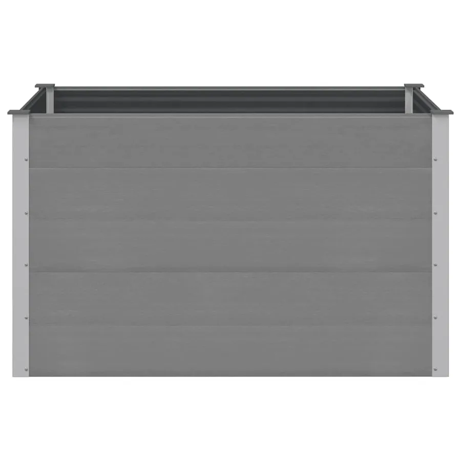 Lit surélevé de jardin WPC 150x100x91 cm Gris - 4
