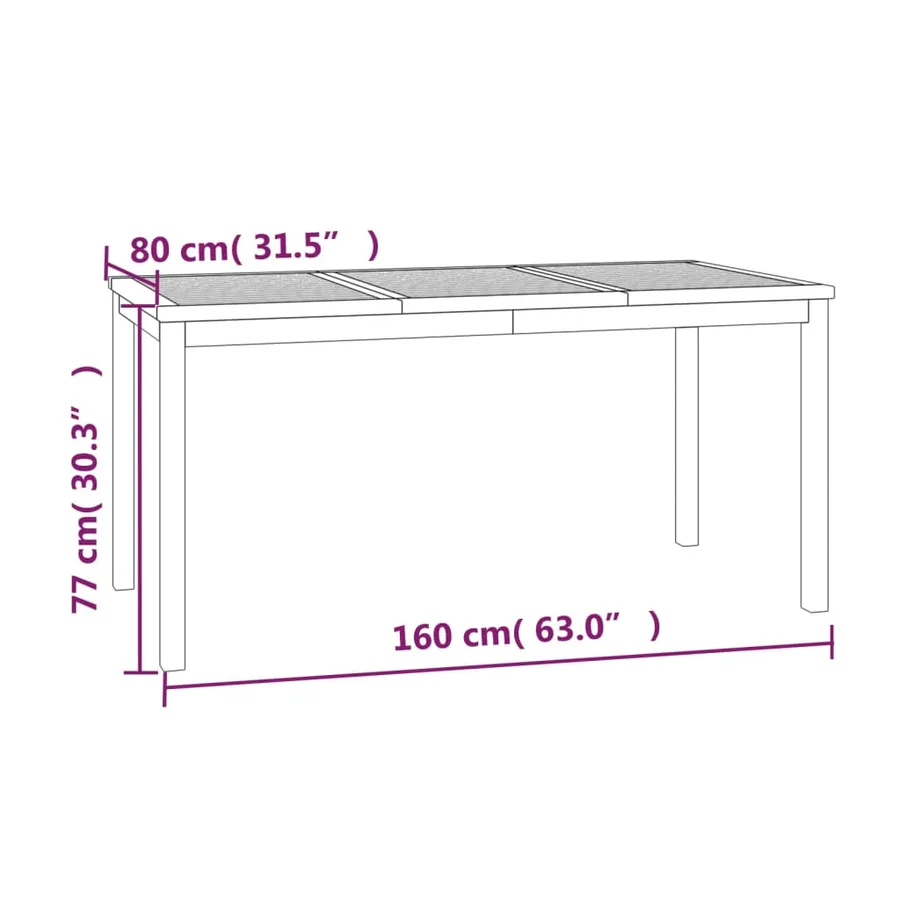 Ensemble à manger de jardin 5pcs Bois de teck massif - 10