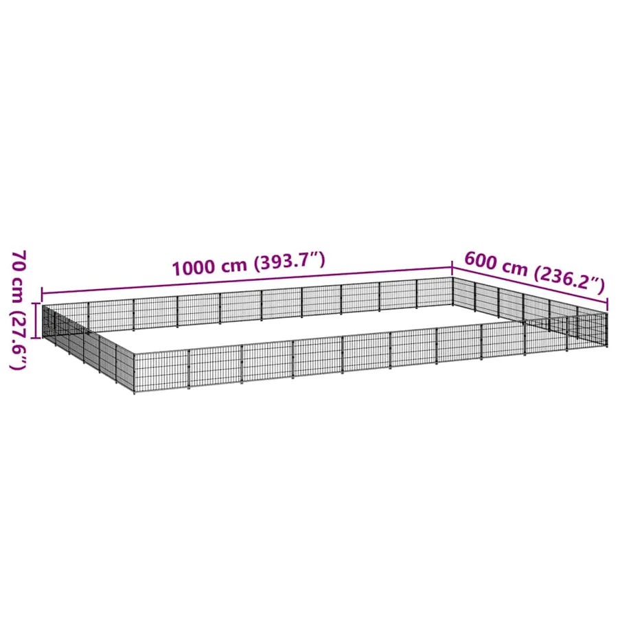 Chenil Argenté 60 m² Acier - 7