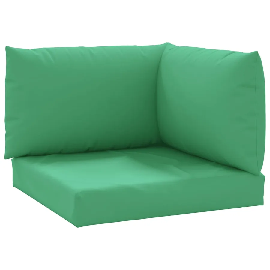 Coussins de palette lot de 3 vert tissu oxford - 2