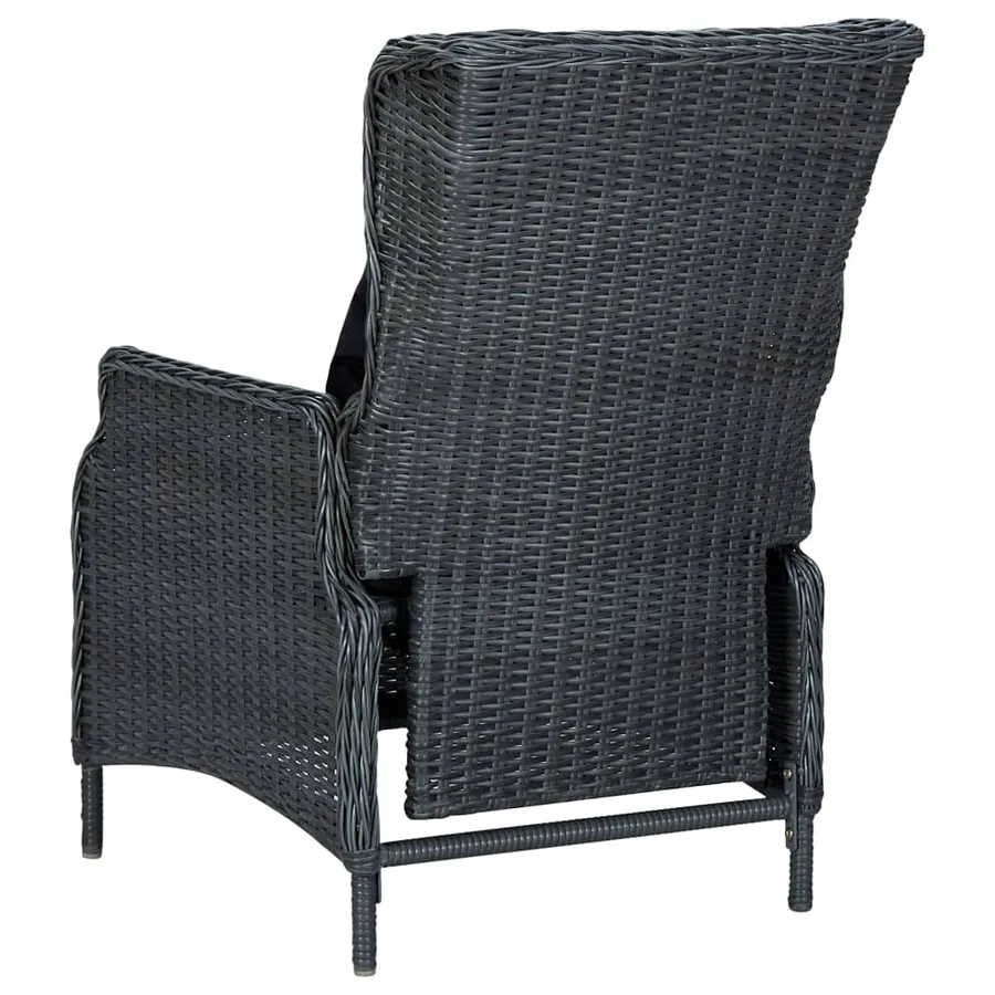 Ensemble à manger de jardin 7 pcs Gris foncé - 11