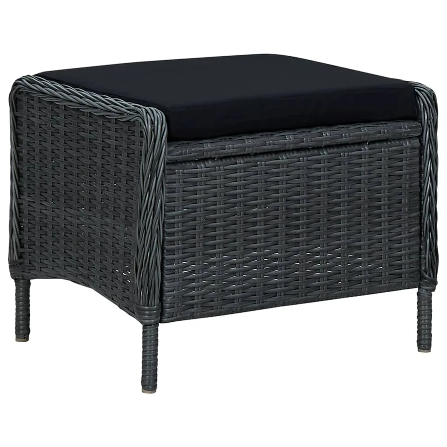 Ensemble à manger de jardin 7 pcs Gris foncé - 13