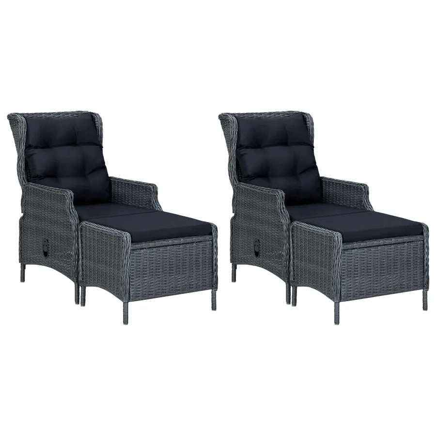 Ensemble à manger de jardin 7 pcs Gris foncé - 2