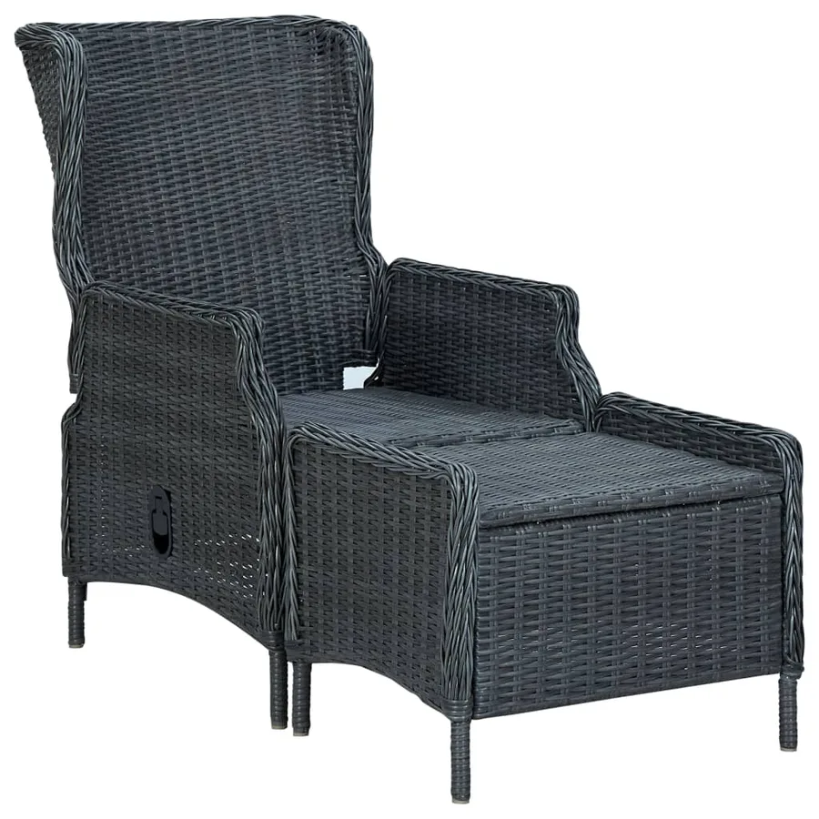 Ensemble à manger de jardin 7 pcs Gris foncé - 5