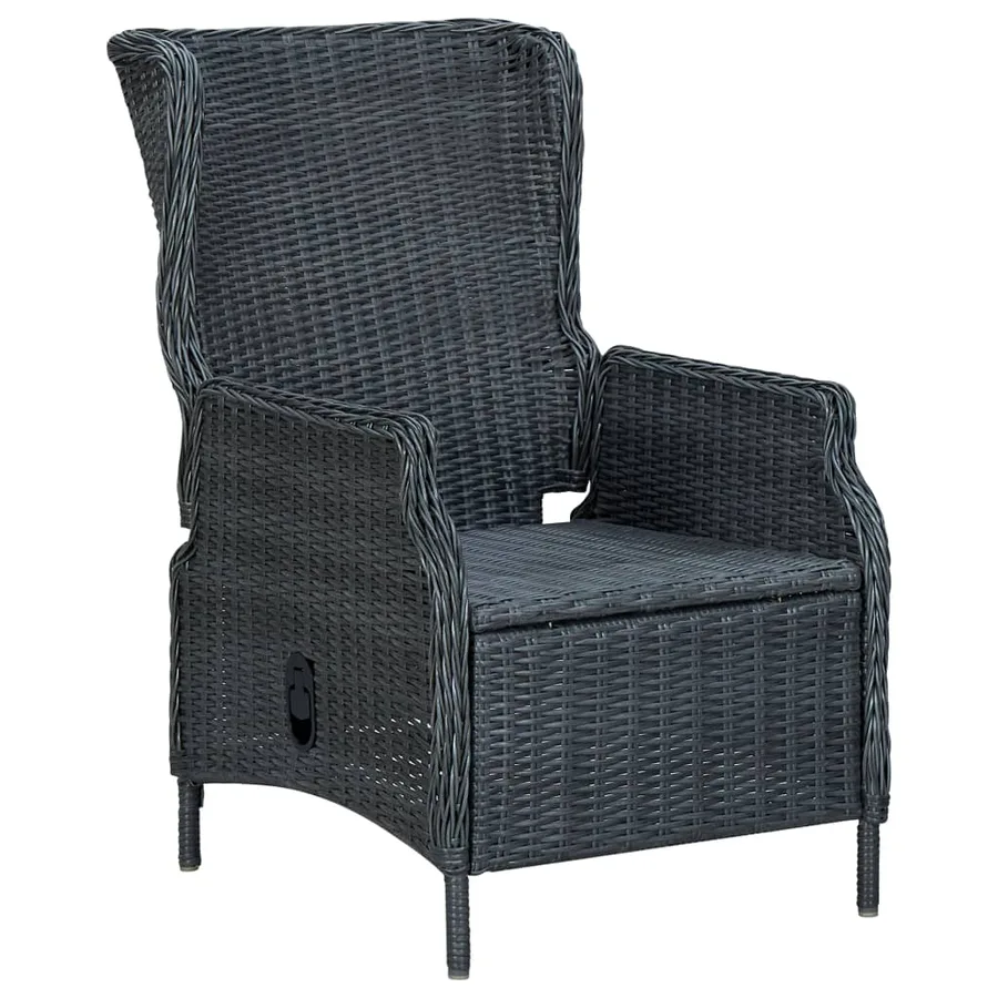 Ensemble à manger de jardin 7 pcs Gris foncé - 9