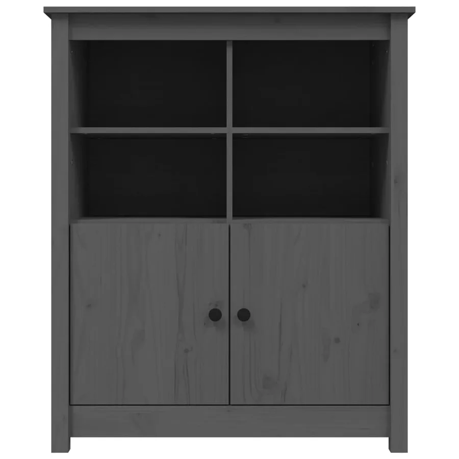 Buffet Gris 83x41,5x100 cm Bois massif de pin - 6
